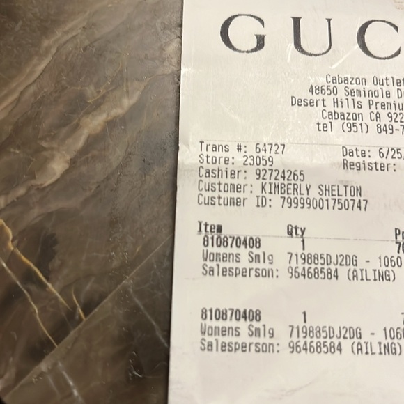 Calfskin Web Mini Ophidia Shoulder Bag Black - Picture 9 of 9